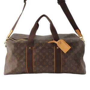 Louis Vuitton Monogram Canvas Weekender Boston Bag Brown